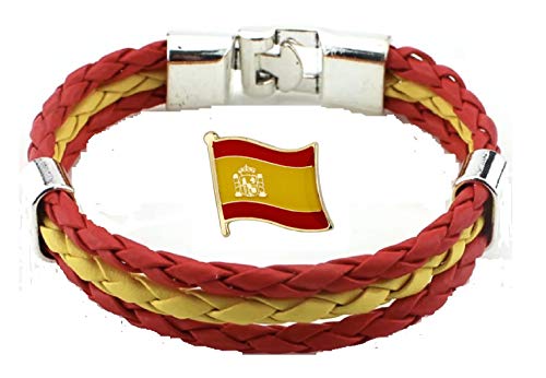 Tanto Badges Pulsera de la Bandera de España e Insignia del Pin de la Bandera de España