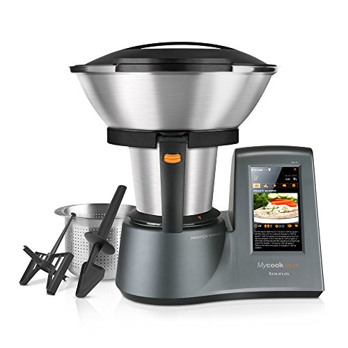 Taurus Mycook Touch - Robot de Cocina, wifi, 1600W, 2L, hasta 140º, multifunción, más de 7400 recetas gratuitas, Vaporera y cestillo de inox