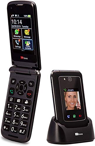 Teléfono móvil TTfone Titan TT950 Whatsapp 3G Pantalla táctil Senior Teclas Grandes Flip- Menú simplificado de Android Teléfono móvil TTfone Titan TT950 Whatsapp 3G Pantalla táctil Senior Teclas Grandes Flip- Menú simplificado de Android