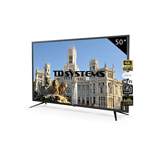 Televisores Smart TV 50 Pulgadas 4K UHD Android 9.0 y HbbTV / 1500 PCI Hz/ HDR10 / 3X HDMI / 2X USB/DVB-T2/C/S2 / TD Systems K50DLJ10US/ TDSystems