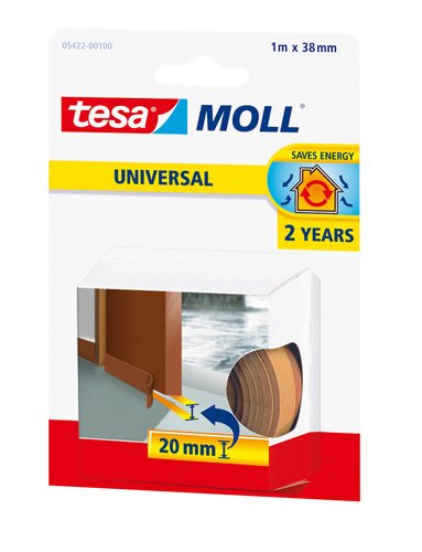 Tesa 05422-00101-00, Burlete De Espuma Para Umbral De Puertas, 1m x 38mm x 20mm Tesa 05422-00101-00, Burlete De Espuma Para Umbral De Puertas, 1m x 38mm x 20mm