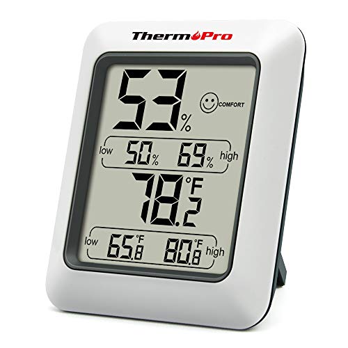 ThermoPro TP50 Termómetro Higrometro Digital para Interior Termohigrómetro Medidor Profesional para Medición de Temperatura y Humedad del Casa Ambiente