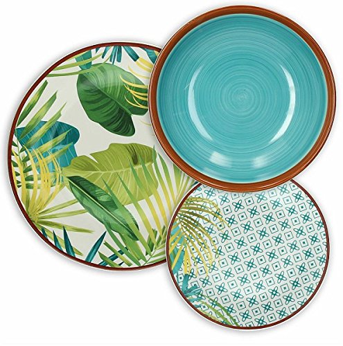Tognana Jungle – Vajilla de 18 piezas, Porcelana, Multicolor, 9.12 kg Tognana Jungle – Vajilla de 18 piezas, Porcelana, Multicolor, 9.12 kg