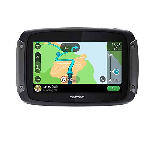 TomTom Rider 50 - GPS para motocicletas (4,3 pulgadas con carreteras montañosas, actualizaciones mediante Wi-Fi, compatible Siri y Google Now, Traffic y Radares de tráfico para 3 meses, 23 mapas)