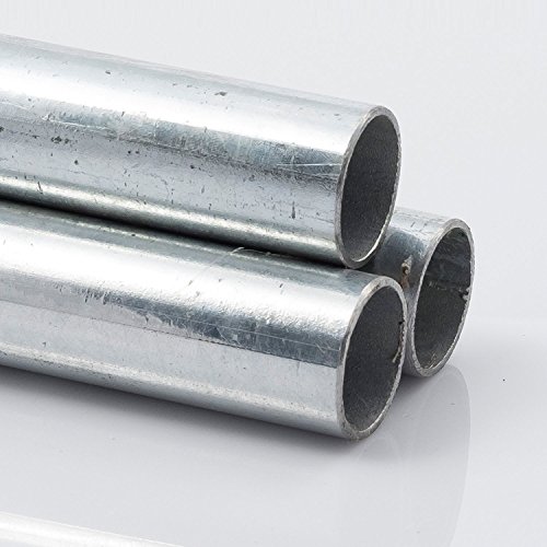 Tubo redondo de acero galvanizado en caliente, dimensiones y longitud a elegir, 48,3 x 3,2 mm 2000 mm, 1
