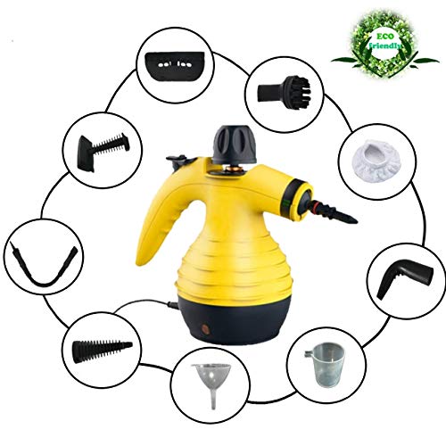 Vaporeta de Limpieza de Mano Portátil Potente y Multiusos para Quitar Manchas en Tapicería de Coche, Hogar, Cocinas, Alfombras, Cristales, Sofá | Vaporizador Limpiador a Vapor con 9 Accesorios Vaporeta de Limpieza de Mano Portátil Potente y Multiusos para Quitar Manchas en Tapicería de Coche, Hogar, Cocinas, Alfombras, Cristales, Sofá | Vaporizador Limpiador a Vapor con 9 Accesorios