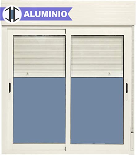 Ventana Aluminio Corredera Con Persiana PVC 1000 ancho × 1150 alto 2 hojas