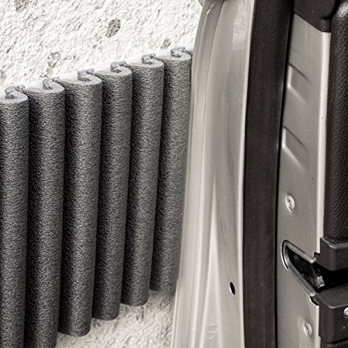 Wall Bumper Leggero Design | Parachoques de garaje para proteger las puertas del automóvil | Juego de 2 tiras adhesivas amortiguadoras, repelentes al agua | Cada ≈ 17 cm x 1.35 m. Color: negro Wall Bumper Leggero Design | Parachoques de garaje para proteger las puertas del automóvil | Juego de 2 tiras adhesivas amortiguadoras, repelentes al agua | Cada ≈ 17 cm x 1.35 m. Color: negro