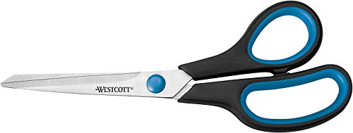 Westcott Easy Grip - Tijeras, 20.1 cm, color azul / negro