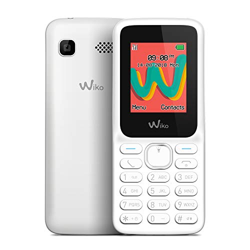 WIKO Lubi5 Plus – Teléfono móvil Libre con Teclas de 1,8” (Dual SIM, Radio FM, admite microSD, Bluetooth, Linterna LED y Reproductor MP3) – Color Blanco