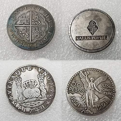 1731,1741,1821,España,Fernando Vii,Chapado en Plata,Artesanías,Alta Calidad,Artesanías Finas,Colección,2 Piezas Antiguo/E/Paridad