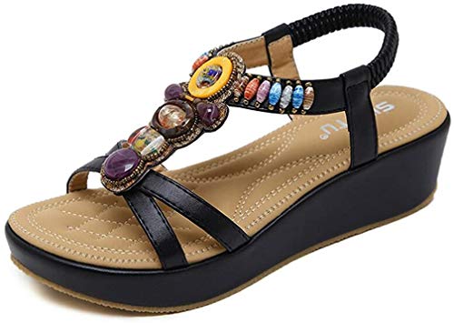2020 Sandalias Mujer Chanclas Tacon de Cuña Plataforma del Verano Cómodos Zapatos Bohemias Las Sandalias Planas 2020 Sandalias Mujer Chanclas Tacon de Cuña Plataforma del Verano Cómodos Zapatos Bohemias Las Sandalias Planas