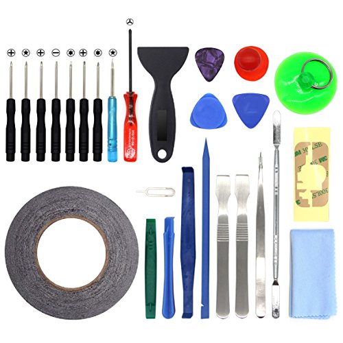 27 en 1 Kit de Herramientas movil de reparación Destornillador Plano Cruz para iPhone 6/6S/Plus/6S/5/5S/5C/4/iPad/iPodiPad Samsung HTC Sony LG y pequeños electrodomésticos 27 en 1 Kit de Herramientas movil de reparación Destornillador Plano Cruz para iPhone 6/6S/Plus/6S/5/5S/5C/4/iPad/iPodiPad Samsung HTC Sony LG y pequeños electrodomésticos