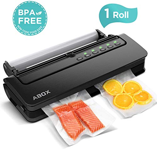 ABOX Envasadora al Vacío Profesional para Alimentos, V63 5 en 1 Máquina Selladora al Vacío Doméstico con Cortador, Automático Seco y Húmedo, Bolsas de Vacío y Tubo para Botes ABOX Envasadora al Vacío Profesional para Alimentos, V63 5 en 1 Máquina Selladora al Vacío Doméstico con Cortador, Automático Seco y Húmedo, Bolsas de Vacío y Tubo para Botes