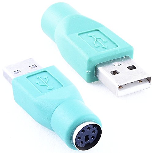 Adaptador USB Macho a PS2 Hembra, Conversor Adapter, Color Verde Adaptador USB Macho a PS2 Hembra, Conversor Adapter, Color Verde