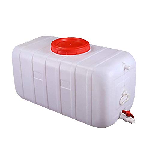 Agua Contenedor de almacenamiento de gran capacidad, de grado alimenticio gran cubo de plástico al aire libre camping Hometrolley tanque de agua con tapa de válvula 20 ° C a + 70 ° C (Tamaño 300L)