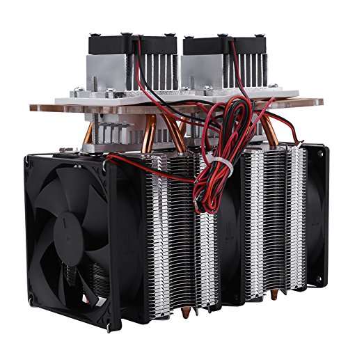 Akozon Refrigerador Termoeléctrico Sistema de Refrigeración 144W Dual-core Semiconductor Peltier Refrigeración por aire Equipo de Deshumidificación