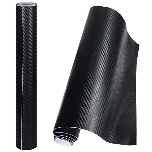 Anpro 2 Rollos Vinilo Coche Fibra de Carbono Adhesiva 3D,Cubierta Adhesiva Negro para Coche,Pegatinas para Coche,Envoltura de Moto,Bricolaje,1520mmX300mm Anpro 2 Rollos Vinilo Coche Fibra de Carbono Adhesiva 3D,Cubierta Adhesiva Negro para Coche,Pegatinas para Coche,Envoltura de Moto,Bricolaje,1520mmX300mm