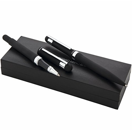 ANTONIO MIRO Set Boligrafo y Roller metálicos en Estuche con Logo Grabado - Ideal como Regalo - Satisfacción Garantizada! ANTONIO MIRO Set Boligrafo y Roller metálicos en Estuche con Logo Grabado - Ideal como Regalo - Satisfacción Garantizada!