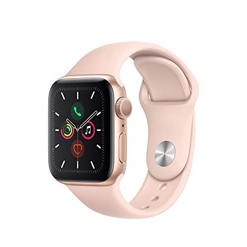 Apple Watch Series 5 (GPS, 40 mm) Aluminio en Oro - Correa Deportiva Rosa Arena