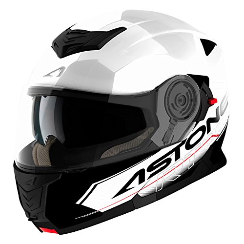 Astone Helmets Touring diadema, color Blanco/Negro, talla M
