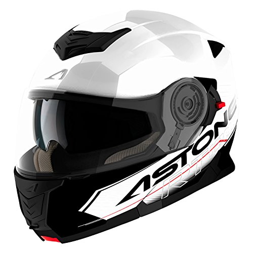 Astone Helmets Touring diadema, color Blanco/Negro, talla M Astone Helmets Touring diadema, color Blanco/Negro, talla M