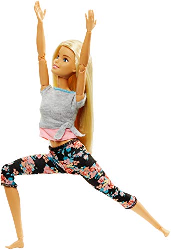 Barbie- Doll – Original with Blonde Hair Muñeca Fashionista movimiento sin límite, Color rubia (Mattel FTG81)