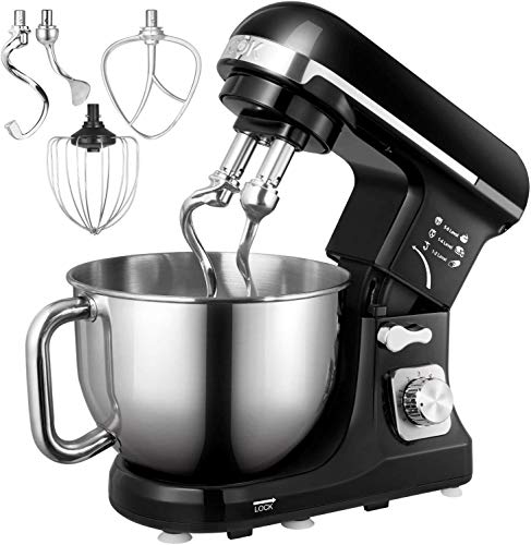 Batidora Amasadora, Aicok Amasadora de Bajo Ruido para Repostería, Robot de Cocina Automática Multifuncional con dos Gancho Amasador, 5L 6 Niveles de Velocidad Recipiente de Acero Inoxidable Batidora Amasadora, Aicok Amasadora de Bajo Ruido para Repostería, Robot de Cocina Automática Multifuncional con dos Gancho Amasador, 5L 6 Niveles de Velocidad Recipiente de Acero Inoxidable