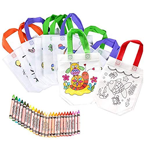 Bolsas para Colorear 12 Pcs (Diferentes Diseño) con 24 Pasteles de Aceite Ideal para regalos de cumpleaños comuniones colegios guarderías y celebraciones Bolsas para Colorear 12 Pcs (Diferentes Diseño) con 24 Pasteles de Aceite Ideal para regalos de cumpleaños comuniones colegios guarderías y celebraciones