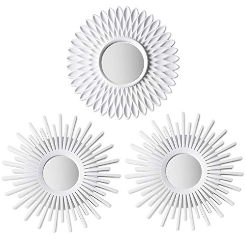BONNYCO Espejos Pared Decorativos Blancos Pack 3 Espejos Decorativos Ideales para Decoracion Casa, Habitación y Salón | Espejos Redondos Pared Regalos Originales para Mujer | Decoracion Pared BONNYCO Espejos Pared Decorativos Blancos Pack 3 Espejos Decorativos Ideales para Decoracion Casa, Habitación y Salón | Espejos Redondos Pared Regalos Originales para Mujer | Decoracion Pared