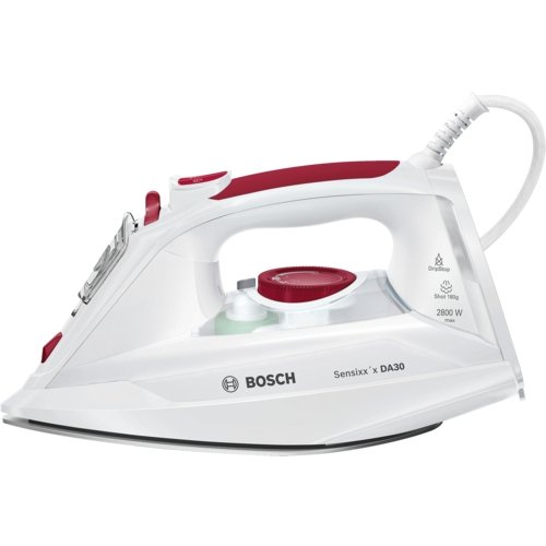 Bosch Sensixx'x DA30 TDA302801W - Plancha de vapor, 2800 W, color blanco y Rojo Bosch Sensixx'x DA30 TDA302801W - Plancha de vapor, 2800 W, color blanco y Rojo