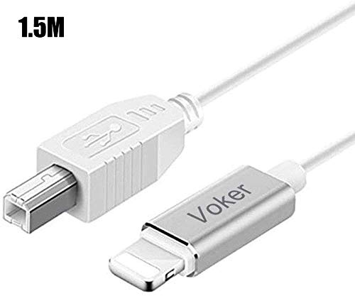 Cable i-Phone Lightening a Midi, USB 2.0 Cable Lightening to Tipo-B, para i-Phone/i-Pad a Midi Controlador, Midi Teclado, Instrumentos Electrónicos, Grabación de Interfaz de audio, Micrófono (1.5M) Cable i-Phone Lightening a Midi, USB 2.0 Cable Lightening to Tipo-B, para i-Phone/i-Pad a Midi Controlador, Midi Teclado, Instrumentos Electrónicos, Grabación de Interfaz de audio, Micrófono (1.5M)