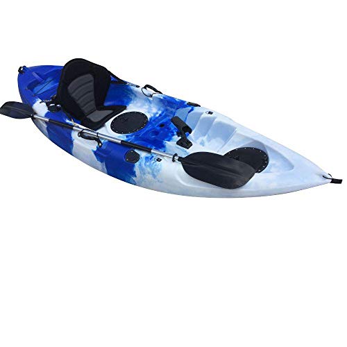 Cambridge Kayaks ES, Zander Azul Y Blanco Solo Kayak DE Pesca Y Paseo, RIGIDO,