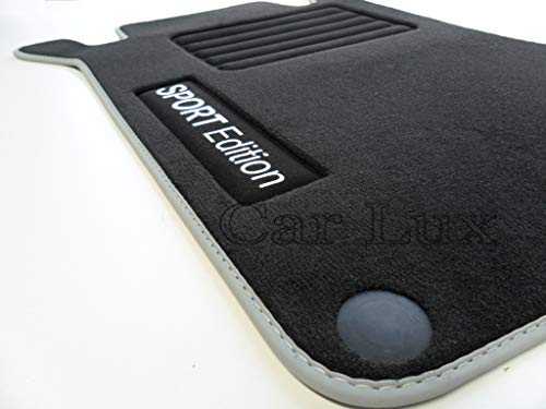 Car Lux - AR05047 Alfombras Alfombrillas a Medida Sport Edition Velour para Clase C w203