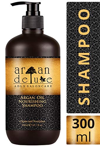 Champú Argan Deluxe 300 ml. - Con Aceite de Argán altamente hidratante, para un cuidado diario del cabello aportando suavidad y brillo.