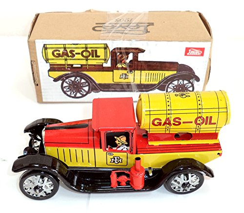 Coche Camión de Reparto de Gas-Oil,de 1925. Vehículo de hojalata, Réplica de Payá, el histórico y afamado fabricante español de juguetes.