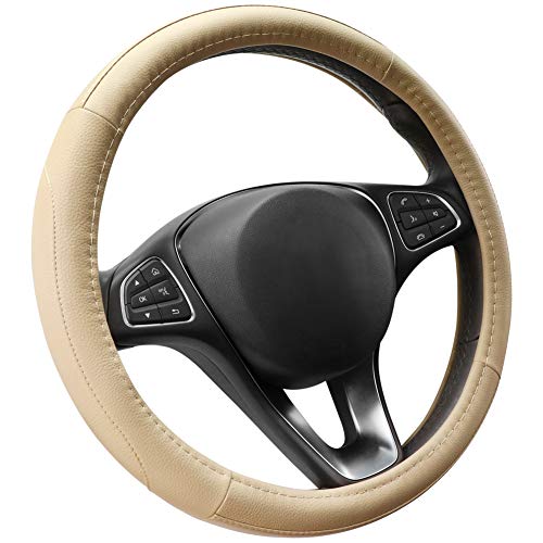 COFIT Cubierta de Volante de Cuero de Microfibra, Beige M 37-38cm COFIT Cubierta de Volante de Cuero de Microfibra, Beige M 37-38cm