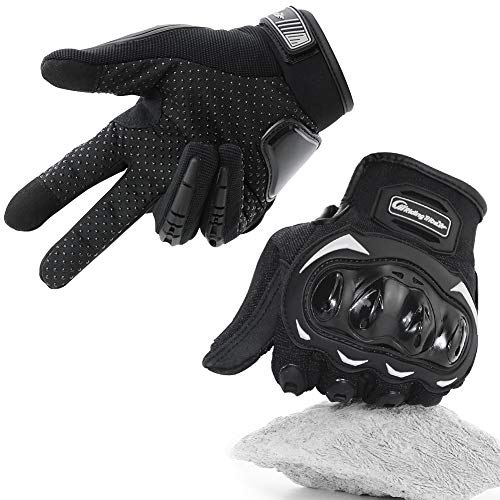 COFIT Guantes de Motos, Guantes de Pantalla Táctil Full Touch para Carreras de Motos, MTB, Escalada, Senderismo y Otros Deportes al Aire Libre - Negro XL