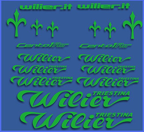Ecoshirt K0-K5GE-31WH Pegatinas Wilier Cento 1Air Dr1152 Stickers Aufkleber Decals Autocollants Adesivi, Verde
