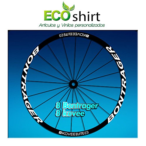Ecoshirt R0-JRJO-EZAL Pegatinas Stickers Bontrager Kovee Elite 23 Am208 Wheel Aufkleber Llanta Rim, Blanco