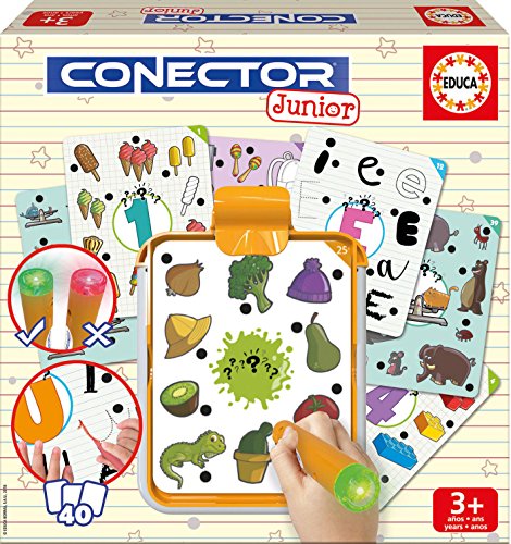 Educa- Conector Junior Primeros Aprendizajes: Aprende sobre Formas, Colores, números, lógica y asociaciones Juego Educativo para niños, a Partir de 3 años (17580)