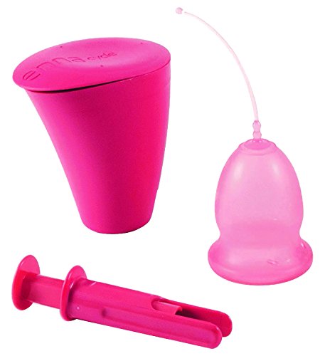 Enna Cycle - Copa Menstrual con aplicador, 2 copas menstruales y caja esterilizadora, Talla M