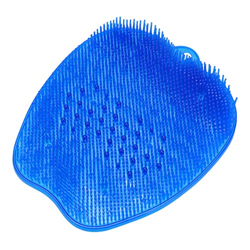 EXCEART Almohadilla de Baño para Pies Cuidado de Pies Limpieza Exfoliante Masajeador de Pies Estera para Mujeres Hombres Adultos Mayores (Azul)