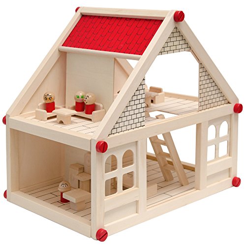 EYEPOWER Casa de Muñecas en Madera para niños y niñas | 2 Plantas 4 habitaciónes 11 Muebles 4 Personajes | Casita en Miniatura fácil de Montar EYEPOWER Casa de Muñecas en Madera para niños y niñas | 2 Plantas 4 habitaciónes 11 Muebles 4 Personajes | Casita en Miniatura fácil de Montar