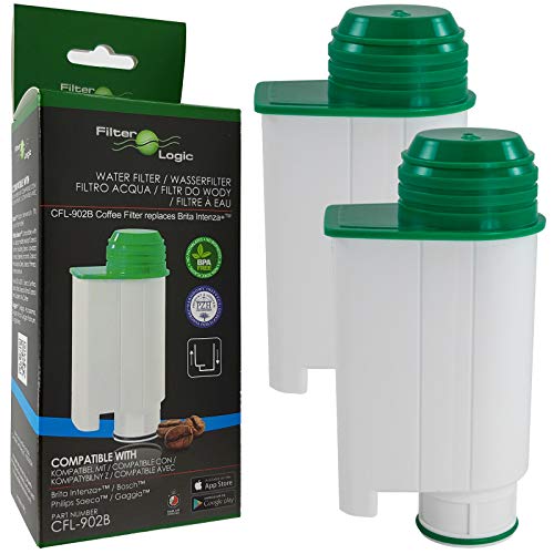 FilterLogic CFL-902B | Paquete de 2 - Filtro de agua compatible con Saeco Gaggia Philips CA6702/10 CA6702/00 CA6702 RI9113/60 Brita Intenza+ Cartucho filtrante para Máquina Cafetera de café y espresso FilterLogic CFL-902B | Paquete de 2 - Filtro de agua compatible con Saeco Gaggia Philips CA6702/10 CA6702/00 CA6702 RI9113/60 Brita Intenza+ Cartucho filtrante para Máquina Cafetera de café y espresso
