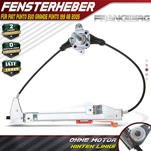 Frankberg 51723324 - Elevalunas sin Motor Trasero Izquierdo para Grande Punto Punto EVO 199 2005 – 2018 Frankberg 51723324 - Elevalunas sin Motor Trasero Izquierdo para Grande Punto Punto EVO 199 2005 – 2018