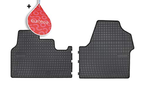 Frogum Alfombrillas Negro Coches de Goma 2-Pieza un Ajuste Citroen Jumpy III Fiat Scudo III Peugeot Expert III de 2016