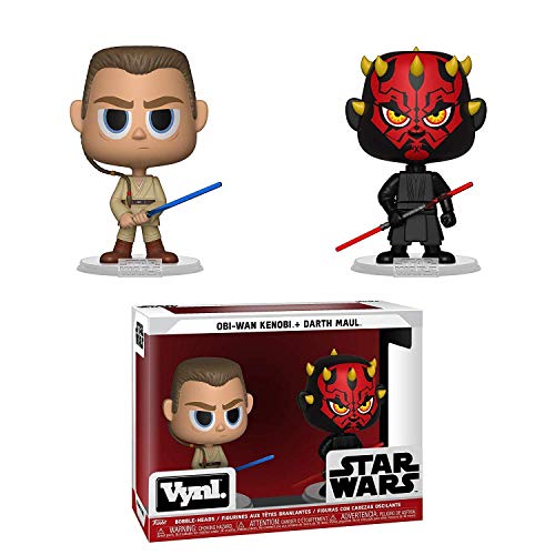 Funko 31621 VYNL 10,16 cm 2-Pack: Star Wars: Darth Maul & OBI WAN (La Amenaza Fantasma), Multi