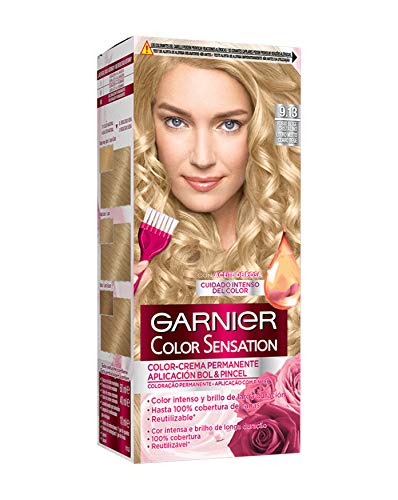 Garnier Color Sensation coloración permanente e intensa reutilizable con bol y pincel - 9.13 Rubio Beige Cristalino