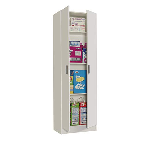 Habitdesign 007144O - Armario 2 Puertas Multiusos, Armario Auxiliar Color Blanco, Medidas 58,5 cm (Largo) x 180 cm (Alto) x 37 cm (Fondo) Habitdesign 007144O - Armario 2 Puertas Multiusos, Armario Auxiliar Color Blanco, Medidas 58,5 cm (Largo) x 180 cm (Alto) x 37 cm (Fondo)